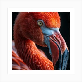 Flamingo Portrait 5 Art Print