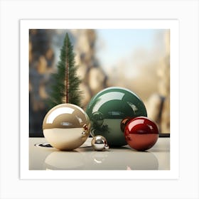 Christmas Ornaments 4 Art Print