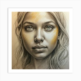 Portrait Of A Young Woman 3 Art Print