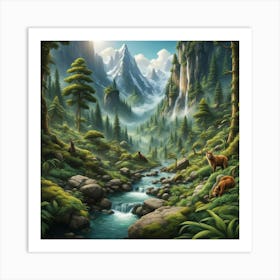 Mountain Stream 1 Art Print