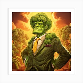 King Of Broccoli Art Print