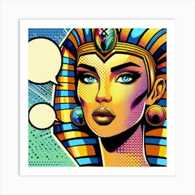 Pop Egyptian Rania Flame Art Print