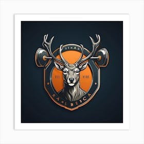 Deer Head Logo Art Print