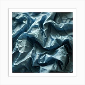 Abstract Texture Crinkled Patterned Paper Zigzag Folds Interwoven Creases Casting Subtle Shadows (1) Art Print