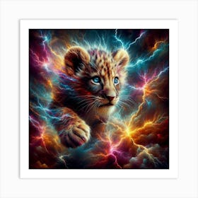 Lightning Cub Art Print