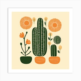 Cactus Plants 2 Art Print