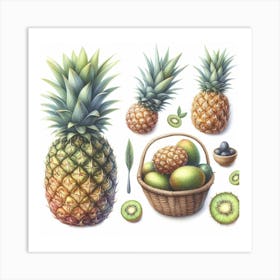 Pineapples 2 Art Print