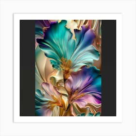 Abstract Flowers 6 Art Print