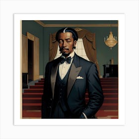 Black Man In Tuxedo Art Print