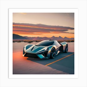 Futuristic Sports Car 6 Art Print