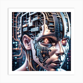 Cyborg Woman 104 Art Print