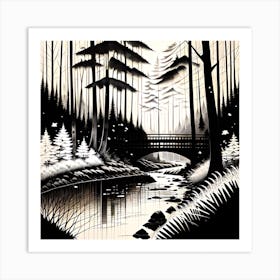 Black And White Painting 2 Art Print