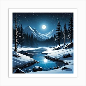 Frosted Tranquility Art Print