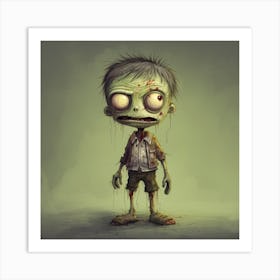 Zombie Boy Art Print