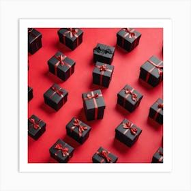 Christmas Gift Boxes Art Print