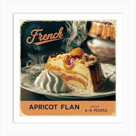 French Apricot Flan Art Print