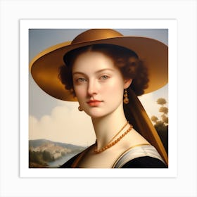 Lady In A Hat Art Print