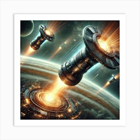 A Sci Fi Depiction Of The Celestial Ward Satellite 1 Art Print