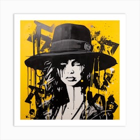 Girl In A Hat 2 Art Print