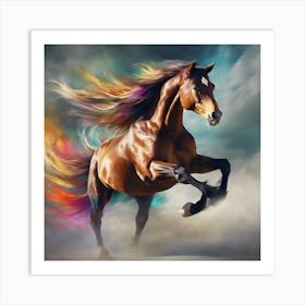 Colorful Horse 2 Art Print