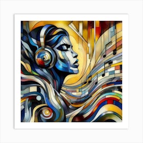 Abstract Music Painting Art Print