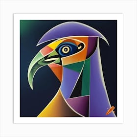 Colourful Raven Art Print