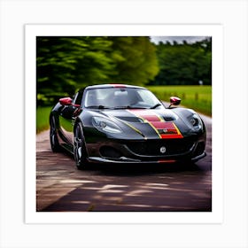 Lotus Car Automobile Vehicle Automotive British Brand Logo Iconic Performance Stylish Des (2) Art Print