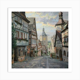 Small Town In Germany Art Print