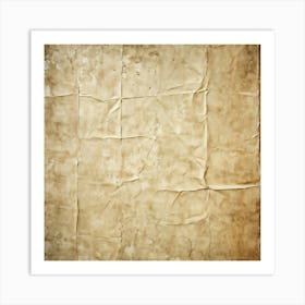 Abstract Pattern Swirling Across Vintage Crumpled Paper Textures Of Both The Creases And Paper Fibe (1) Art Print