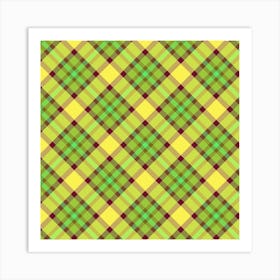 Plaid Fabric 18 Art Print