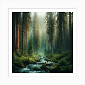 Forest Stream 4 Art Print