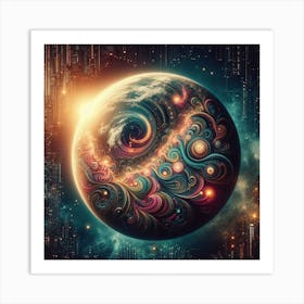 Psychedelic Planet Art Print