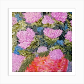 Pink Chrysanthemums Art Print