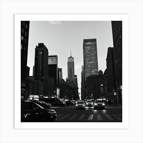 New York City At Night Art Print