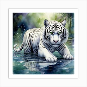 White Tiger 1 Art Print