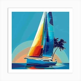 Sailboat Painting 1 Art Print