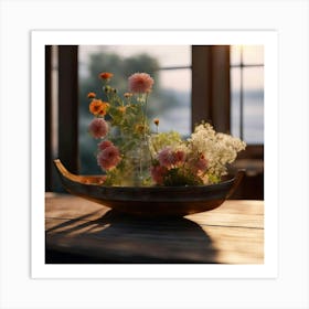 Flowers In A Boat 2 Art Print