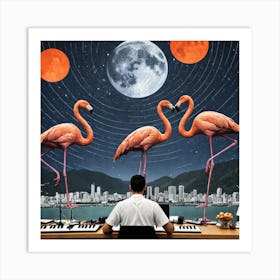 Flamingos 27 Art Print