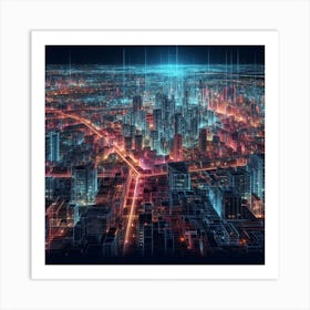 Futuristic Cityscape 21 Art Print