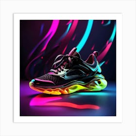 Glow In The Dark Sneakers 4 Art Print