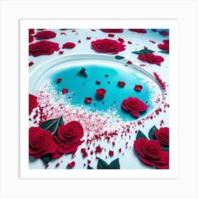 Roses In The Water Art Print