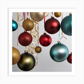 Christmas Ornaments 129 Art Print