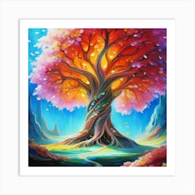 Tree Of Life oil painting abstract painting art Art Print