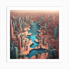 Desert City Art Print