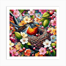 Bird In A Nest Art Print