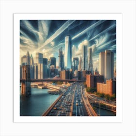 New York City Skyline 1 Art Print