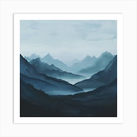 2024 May Poster Canvas Mountain 25 Art Print