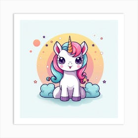 Cute Unicorn 818 Art Print