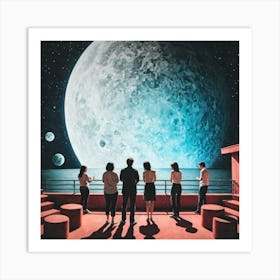 Moon And The Stars 8 Art Print