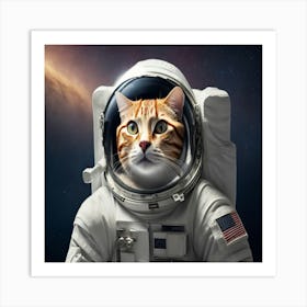 Astronaut Cat Art Print